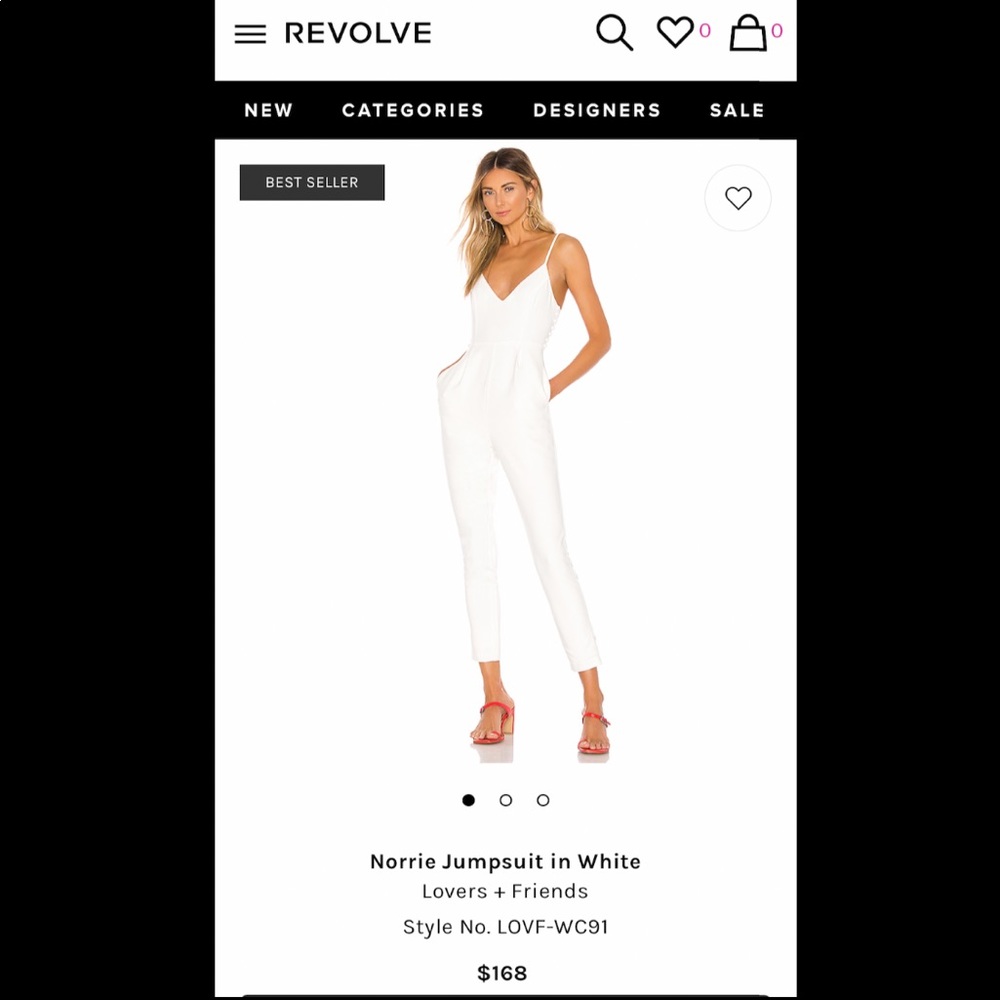 White Jumpsuit from Revolve